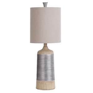 Haverhill - One Light Coil Banded Table Lamp with Cylinder Shade