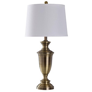 Steele - One Light Table Lamp with Heavy White Shade