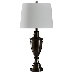 Madison - One Light Urn Table Lamp with Tapered Drum Shade