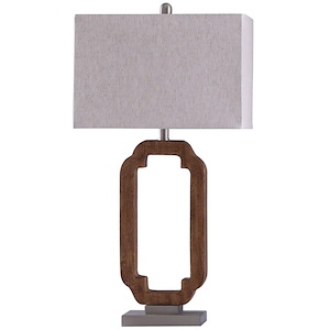 Hansen - One Light Open Key Design Table Lamp with Rectangle Shade