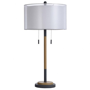Lari - Dual Finish Table Lamp with Drum Shade