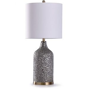 Rochford - One Light Textured Glass Table Lamp with Drum Shade
