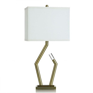 2 Light Table Lamp In Contemporary Style-33 Inches Tall and 8 Inches Wide