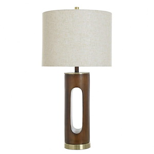 Wood Bridge - 1 Light Table Lamp In Mid-Century Modern Style-32 Inches Tall and 16 Inches Wide