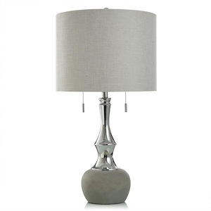 2 Light Table Lamp In Minimalist Style-31 Inches Tall and 16 Inches Wide