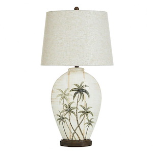 Patina Palms - 1 Light Table Lamp In Vintage Style-34.5 Inches Tall and 18 Inches Wide