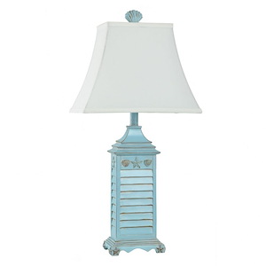 Longboat Key Shutter - 1 Light Table Lamp In Traditional Style-28 Inches Tall and 14 Inches Wide