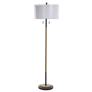 Lari - Two Light Dual Finish Floor Lamp with Drum Shade - 925310
