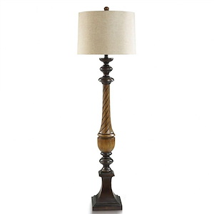 1 Light Floor Lamp In Traditional Style-64.5 Inches Tall and 9.8 Inches Wide