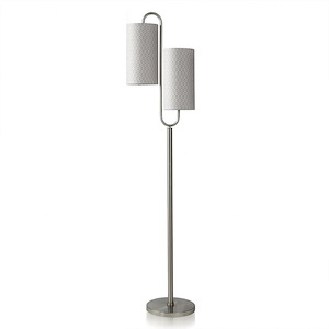 2 Light Floor Lamp In Modern Style-66.75 Inches Tall and 11 Inches Wide