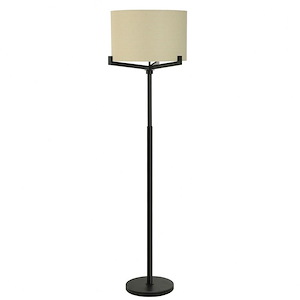 1 Light Floor Lamp In Industrial Style-63 Inches Tall and 17 Inches Wide