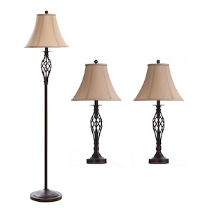 Barclay - 1 Light Table Lamp and Floor Lamp Set (2 Table Lamps and 1 Floor Lamp)