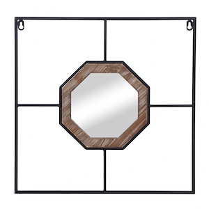 Jasper Farmhouse - 18 Inch Hexagon Framed Wall Mirror