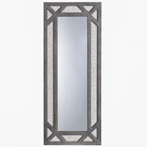 Barnwood and Woven - Mirror In Farmhouse Style-47 Inches Tall and 19 Inches Wide