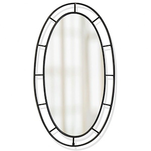 Oval Mirror In Contemporary Style-47 Inches Tall and 26.25 Inches Wide