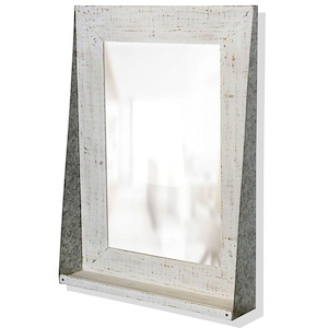Wall Mirror In Farmhouse Style-32 Inches Tall and 24 Inches Wide