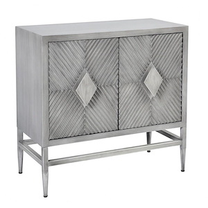 Deco - Two Diamond Scored Sideboard In Modern Style-31.5 Inches Tall and 31.5 Inches Wide - 1301110