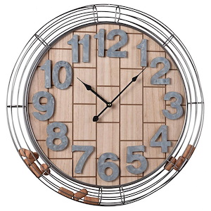 Framed Wall Clock In Modern Style-24 Inches Tall and 2.36 Inches Wide