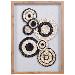 Two Tone II - Woven Shadow Box Wall Art In Modern Style-27.5 Inches Tall and 19.7 Inches Wide