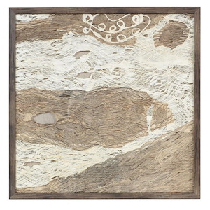 Swept Away Shadow Box I - Framed Wall Art In Modern Style-23.6 Inhces Tall and 23.6 Inches Wide