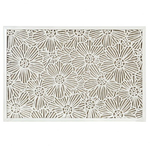 Floral Shadow Box - Framed Paper Wall Art In Modern Style-35.4 Inhces Tall and 23.6 Inches Wide