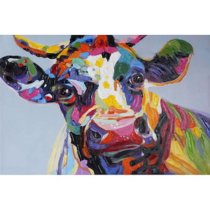 Ferdinand - Hand Embellished Canvas Wall Art In Farmhouse-Modern Style-36 Inches Tall and 24 Inches Wide