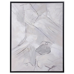 Plain Palette - Hand Painted Framed Canvas Wall Art In Contemporary Style-48 Inches Tall and 36 Inches Wide