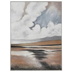 Textured Sky - Hand Painted Landscape Wall Art In Modern Style-48 Inches Tall and 36 Inches Wide