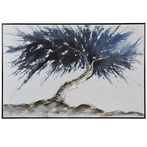 Whimsical Tree - Framed Canvas Wall Art In Modern Style-31.5 Inhces Tall and 47.2 Inches Wide