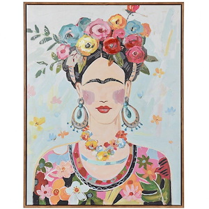 Boho Frida - Framed Wall Art-35.43 Inhces Tall and 27.6 Inches Wide