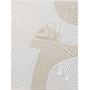 Monochrome Arches II - Frameless Abstract Canvas Wall Art In Modern Style-47.24 Inhces Tall and 35.4 Inches Wide