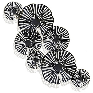 Lily Pads I - Wall Sculpture In Contemporary Style-20 Inches Tall and 1.97 Inches Wide