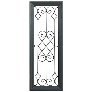 Iron Design - Framed Wall Art In Traditional Style-33 Inches Tall and 12 Inches Wide