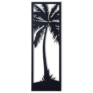 Lone Palm I - Laser Cut Wall Art In Coastal Style-36 Inches Tall and 12 Inches Wide