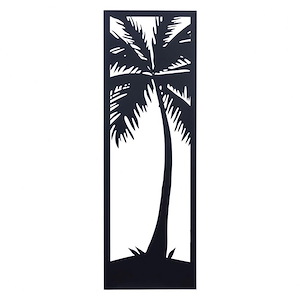 Lone Palm II - Laser Cut Wall Art In Coastal Style-36 Inches Tall and 12 Inches Wide