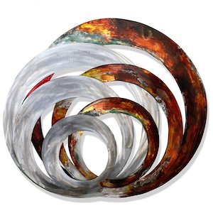 Fire And Ice Merging - Wall Decor In Contemporary Style-34 Inches Tall and 30 Inches Wide