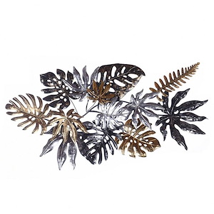 Tropical Leaves - Wall Art In Modern Style-26.38 Inches Tall and 51.18 Inches Wide
