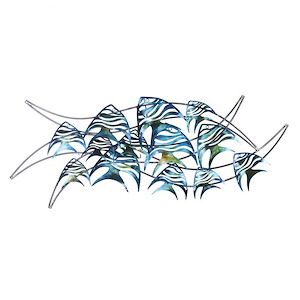 Reflecting Fish - Alternative Iron Wall Art In Coastal Style-39.4 Inches Tall and 19.7 Inches Wide
