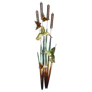 Spirited - Metallic Lasered and Polished Metal Wall Decor-47.24 Inches Tall and 10.63 Inches Wide