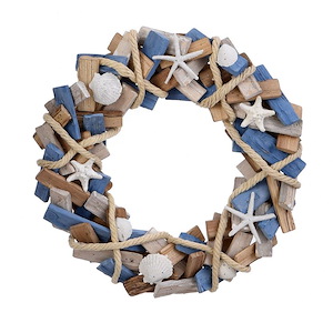 Wooden Seaside - 15 Inch Accent Wreath - 880521