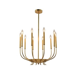 Amelia - 10 Light Chandelier-17 Inches Tall and 24 Inches Wide