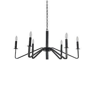 Lucida - 6 Light Small Chandelier-12 Inches Tall and 32 Inches Wide