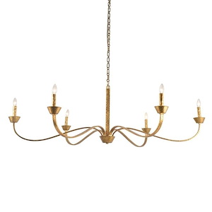Sabine - 6 Light Chandelier-20 Inches Tall and 60 Inches Wide