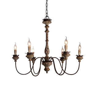 Genevra - 6 Light Chandelier-30 Inches Tall and 35 Inches Wide