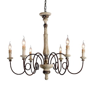 Teresina - 6 Light Chandelier-32 Inches Tall and 35 Inches Wide