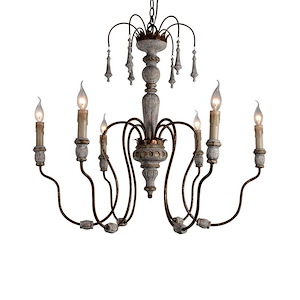 Ricarda - 6 Light Chandelier-31 Inches Tall and 34 Inches Wide