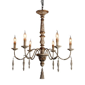 Maura - 6 Light Chandelier-33 Inches Tall and 34 Inches Wide