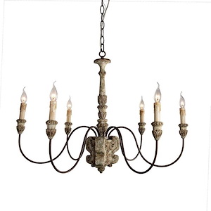 Geovanna - 6 Light Chandelier-28 Inches Tall and 38 Inches Wide