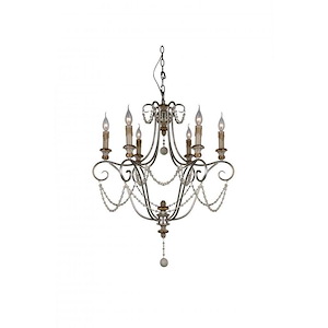 Venezia - 6 Light Chandelier-29 Inches Tall and 28 Inches Wide