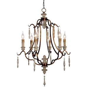 Arietta - 6 Light Chandelier-30 Inches Tall and 26 Inches Wide